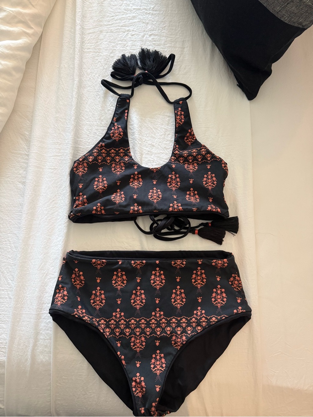 Maaji Reversible Black with Boho Chic Design Two-Piece Bikini Set